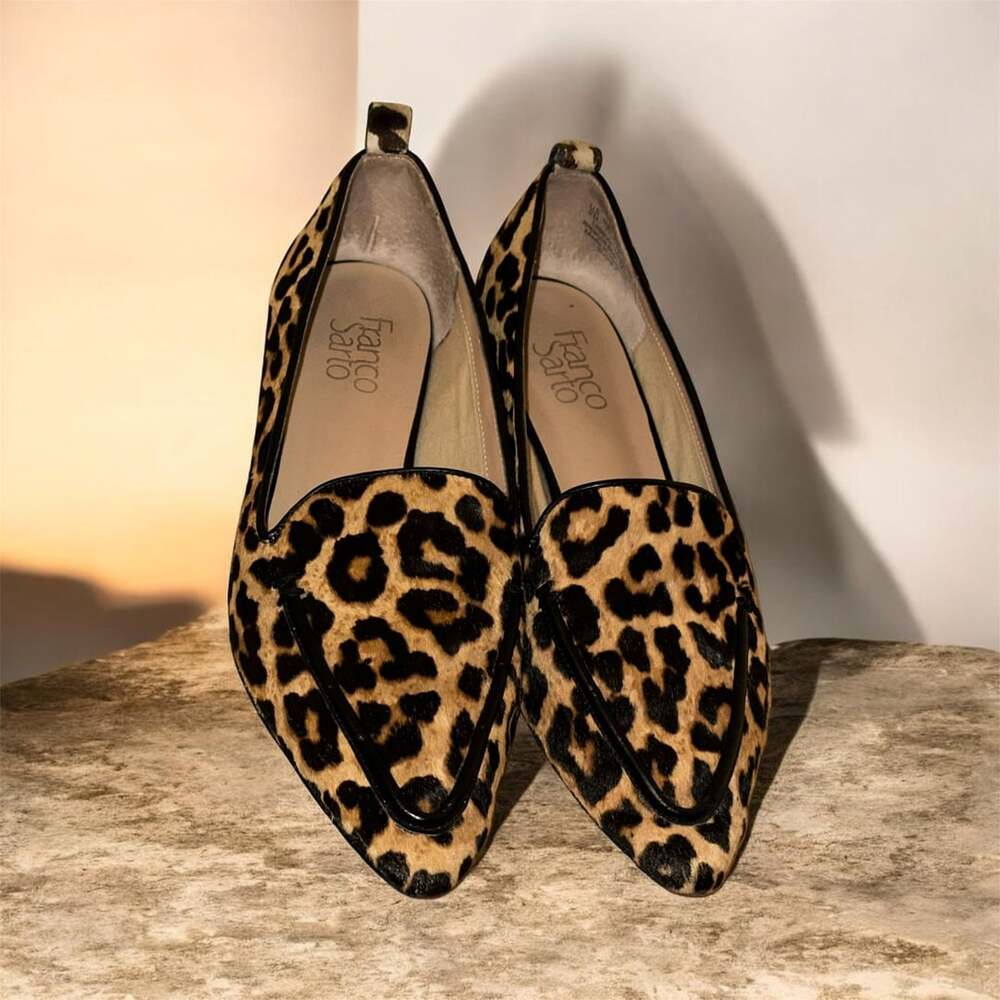 Franco Sarto leopard print loafers Size women’s 9